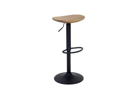 Barkruk Lingua ZH59-80cm - metaal - naturel & zwart