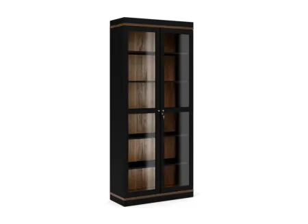 Vitrine Roomers 89cm - Vitrine Roomers 89cm - décor - noir/noix