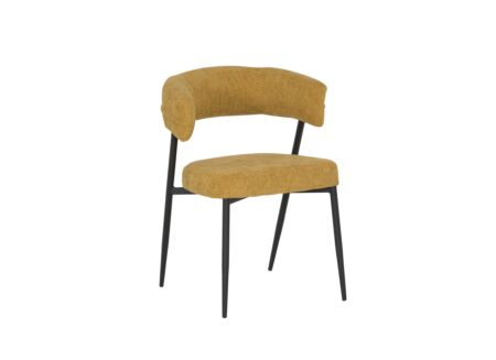 Stoel Cherokee 55x57x97cm - stof - geel