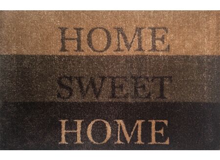 Deurmat Home sweet home 75x50cm microvezel multicolor