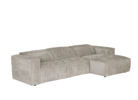 Hoeksalon Adam 311x177cm - stof - turtle dove