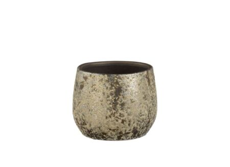 Bloempot Clemente H13cm - terracotta - champagne