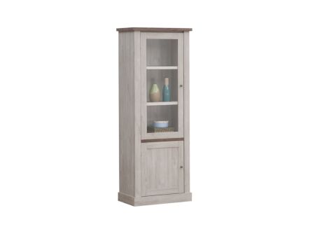 Vitrinekast Eline 73cm - decor - white oak/autumn oak