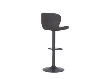 Barstoel Jukebox ZH63-84cm - lederlook - antraciet