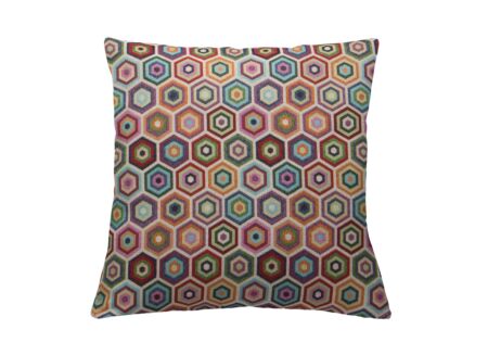 Kussen Hexacon 45x45cm - katoen - multicolor