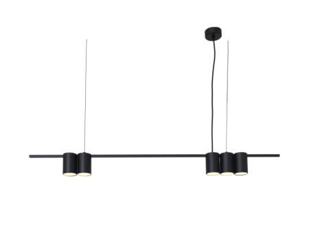 Hanglamp 100cm 5xGU10 - aluminium - zwart