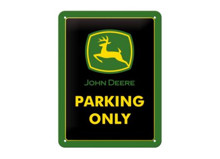 Plakkaat John Deere Parking only 15x20cm - metaal - meerkleurig