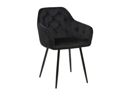 Stoel 58x60x82cm - polyestervezel - zwart