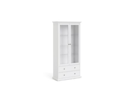 Vitrinekast Paris 96cm - decor - wit