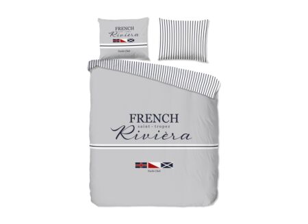 Dekbedovertrek French 240x220cm - microvezel - grijs