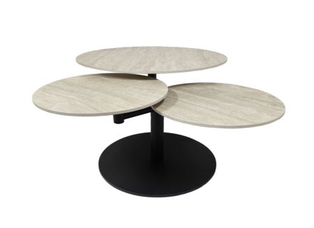 Salontafel Crater 122/80x46/41x36cm - steen - beige