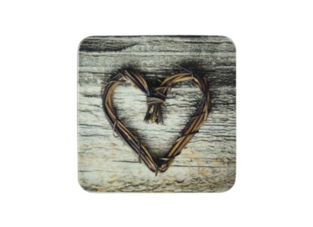 Onderzetters voor glazen Heart 10x10cm, set van 6