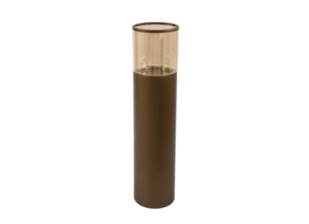 Windlicht Yon H107cm - metaal & glas - bruin & brons