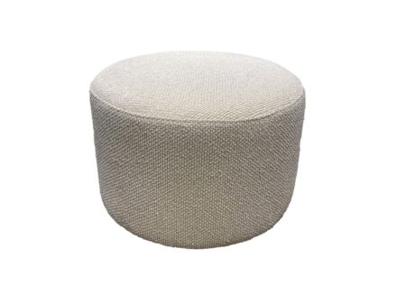 Poef Sapan Ø49cm stof wit