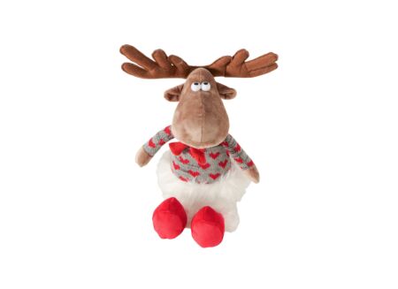 Kerstdecoratie Knuffel Yuki Hert H28cm