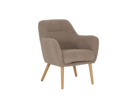 Fauteuil Pacha 70x60x82cm - bouclé - taupe