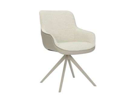 Draaistoel Ergo 58x63x85cm - stof - cream