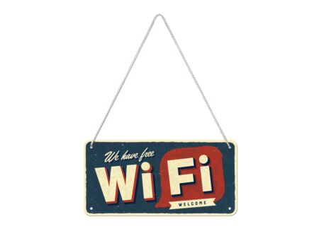 Plakkaat 10x20cm Wi-Fi