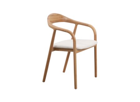 Stoel Donna 56,5x53x79,4cm - eik fineer & polyestervezel - beige