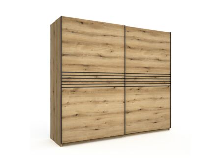 Schuifdeurkast Kato 250cm - melamine - etna eik