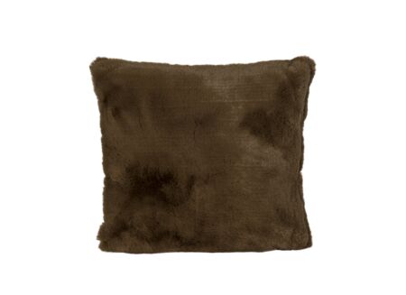 Kussen Duffie 60x60cm - imitatie konijnenvacht - bruin