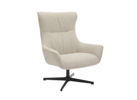 Draaifauteuil Crucible 85x83x103cm - stof crème