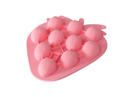 Overzichtsfoto - Ijsblokjesvorm Fragola 19cm - silicone - roze