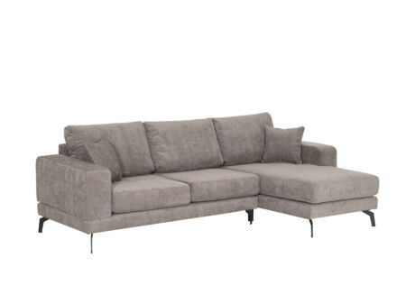Hoeksalon Davos 271x158cm - stof - grijs