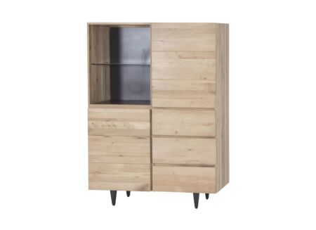 Barkast Palacio 125cm - eik massief/decor - naturel
