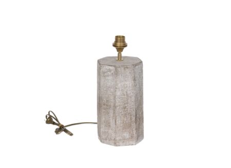 Lampenvoet E27 Ø17x37cm - steen - grijs