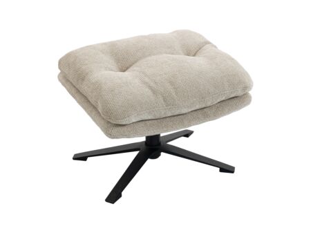 Voetenbank Nouka 41x52x36-41cm - stof - beige