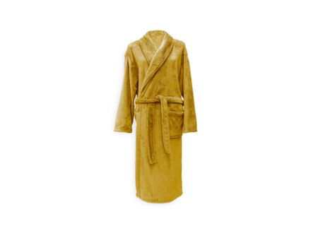 Badjas S flanel honey gold