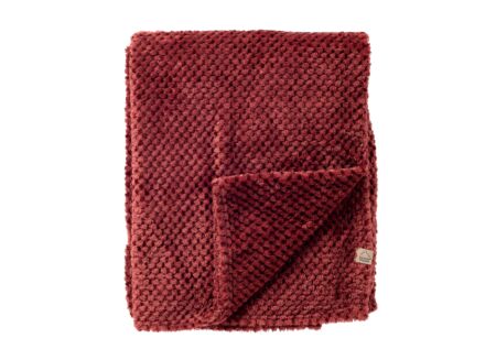 Plaid Micky 150x200cm - polyester - merlot