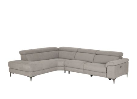 Hoeksalon Cell 295x232cm - stof - grijs met relax