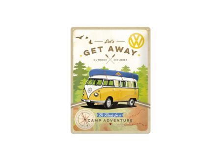 Plakkaat Volkswagen 40x30cm - metaal - multicolor