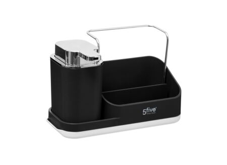 Aanrechtbakje met dispenser zwart