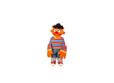 Handpop Sesamstraat Ernie H45cm - polyester - multicolor