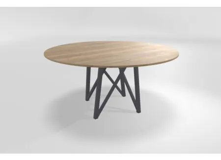 Ronde tafel Wacko Ø160cm - vezelplaat - eik