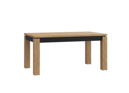 Tafel Kaszimiro 160/200x90cm - meubelplaat - waterford eik/zwart