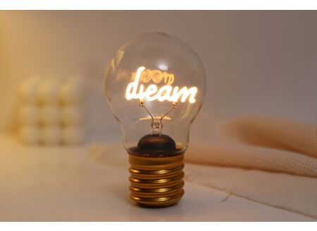 Tafellamp Bulb Shaped Light Dream - glas & metaal - goud