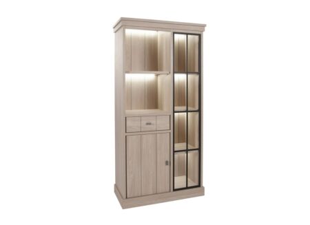 Vitrinekast 104cm - decor - beige