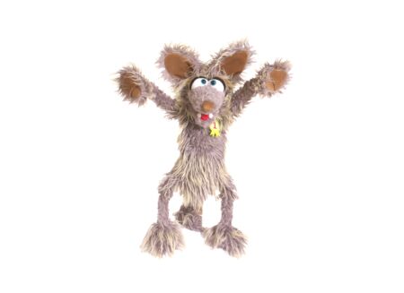 Handpop coyote Jörg Schlawenski H63cm - polyester - beige