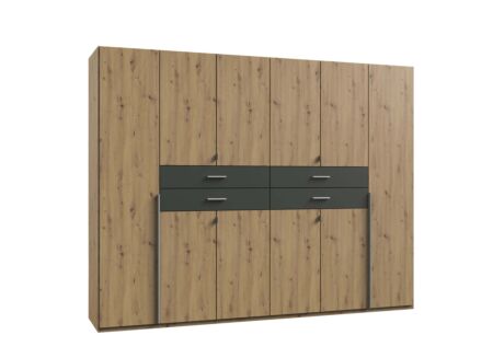 Kleerkast Denver 270cm - decor - artisanale eik/grafiet
