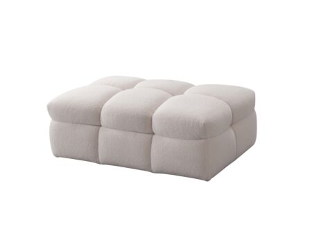Poef Bubble 109x74cm stof wit