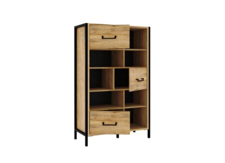 Boekenkast Oriental Tree 94,1x41,5x151,5cm - meubelplaat - bartex eik