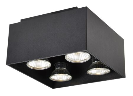 LED spot met 4 spots 5W GU10 zwart