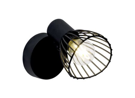 Wandlamp Elhi zwart 40W E14