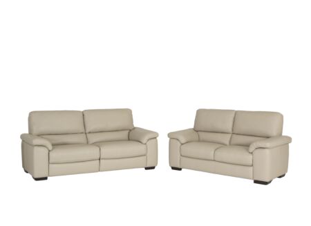 Zetel Aventi 2,5+2-zit - leder - grijs