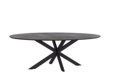 Tafel 200x100cm - massieve eik - oak black sky