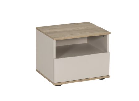 Nachtkastje Hazel 48x40x52cm - melamine - beige & montana eik